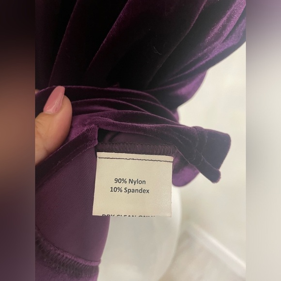 🍂Sara Campbell Purple Velvet Cowl Neck Blouse NWT - Picture 6 of 7